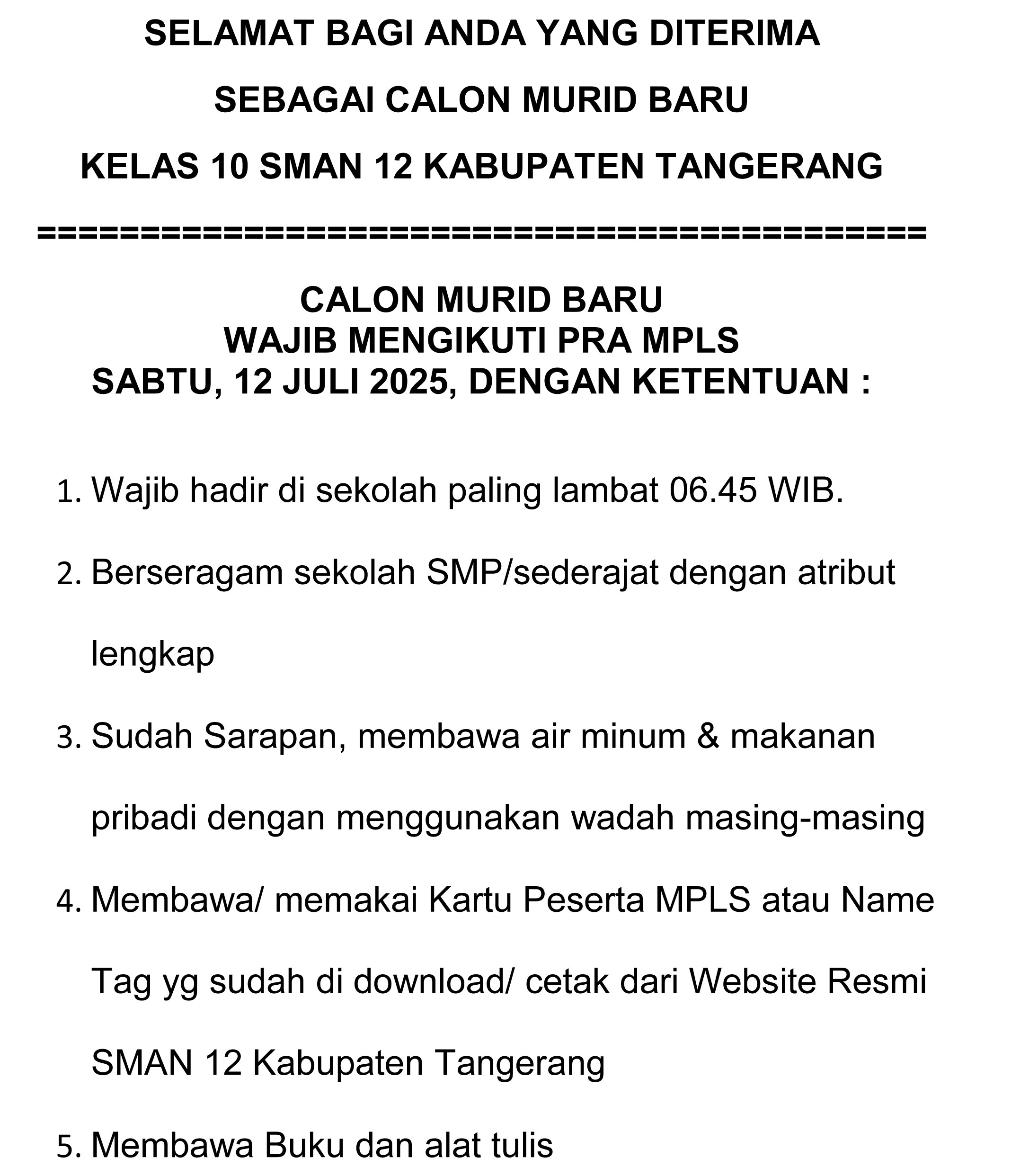 INFORMASI MPLS 2025
