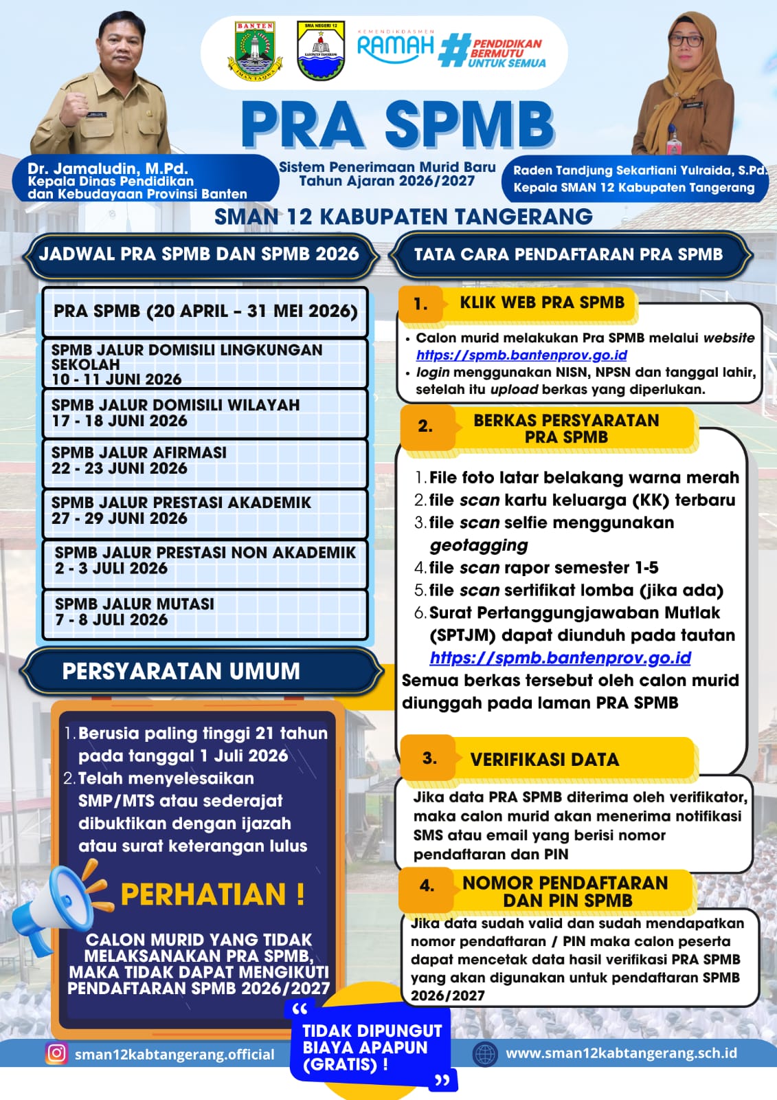 PPDB 2026 2027 SMAN 12 KAB TANGERANG